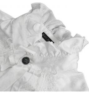 White Jacquard 'Hemlock' Victorian Shirt
