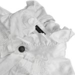 Chemise Victorienne 'Hemlock' en Jacquard Blanc