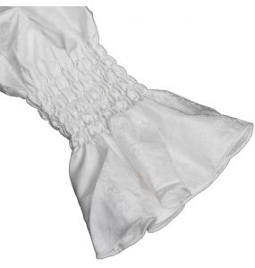 Chemise Victorienne 'Hemlock' en Jacquard Blanc