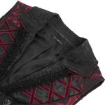 Gilet Queue de Pie 'Payne' en Jacquard Noir et Rose