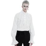 Chemise Victorienne 'Edgar' en Mousseline Blanche