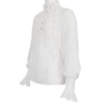 White Chiffon 'Edgar' Victorian Shirt