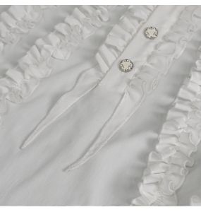 Chemise Victorienne 'Edgar' en Mousseline Blanche