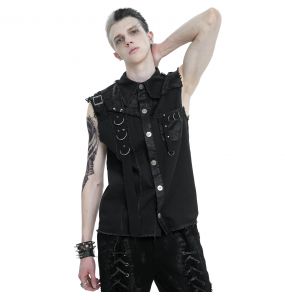 Black 'Gainas' Sleeveless Shirt
