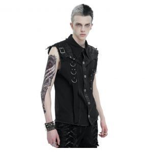 Black 'Gainas' Sleeveless Shirt