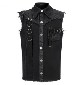 Black 'Gainas' Sleeveless Shirt