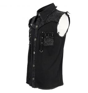 Black 'Gainas' Sleeveless Shirt