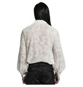 White 'Piranha' Velvet Shirt