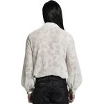 Chemise 'Piranha' en Velours Blanc