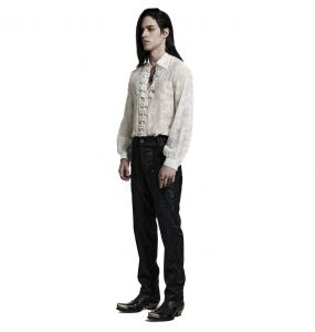 White 'Piranha' Velvet Shirt