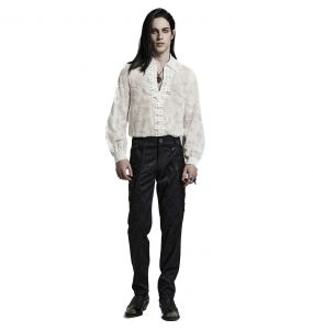 Chemise 'Piranha' en Velours Blanc
