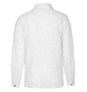 White 'Piranha' Velvet Shirt