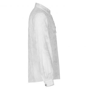 White 'Piranha' Velvet Shirt