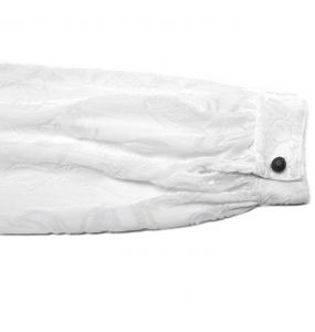 Chemise 'Piranha' en Velours Blanc