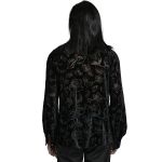 Black 'Piranha' Velvet Shirt