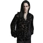 Black 'Piranha' Velvet Shirt