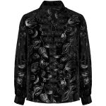 Black 'Piranha' Velvet Shirt