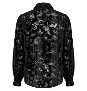 Black 'Piranha' Velvet Shirt