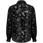 Chemise 'Piranha' en Velours Noir