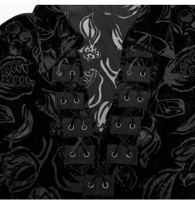 Chemise 'Piranha' en Velours Noir