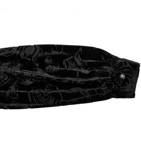 Chemise 'Piranha' en Velours Noir