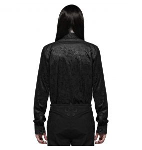 Black 'Nocturn' Brocade Shirt