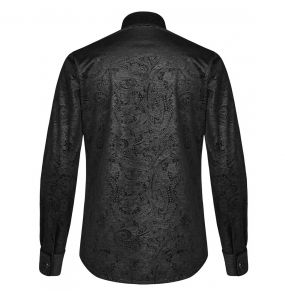 Chemise 'Nocturn' en Brocard Noire