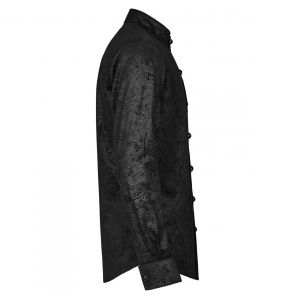Chemise 'Nocturn' en Brocard Noire