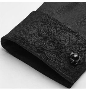 Chemise 'Nocturn' en Brocard Noire