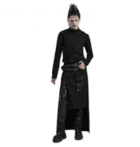 Mi-Jupe Kilt Asymétrique 'Winguric' Noire