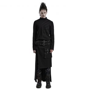Mi-Jupe Kilt Asymétrique 'Winguric' Noire