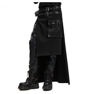 Mi-Jupe Kilt Asymétrique 'Winguric' Noire