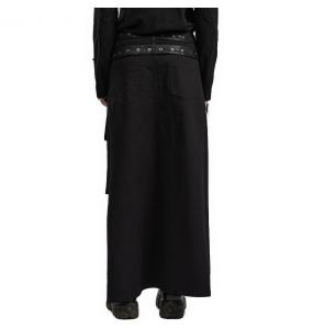 Mi-Jupe Kilt Asymétrique 'Winguric' Noire