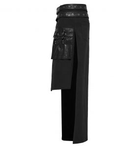 Mi-Jupe Kilt Asymétrique 'Winguric' Noire