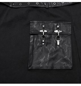 Mi-Jupe Kilt Asymétrique 'Winguric' Noire