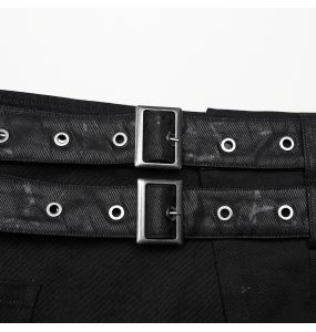 Mi-Jupe Kilt Asymétrique 'Winguric' Noire