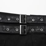 Mi-Jupe Kilt Asymétrique 'Winguric' Noire