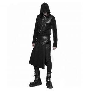 Demi-jupe Amovible Punk 'Alatheus' Noire