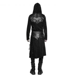 Demi-jupe Amovible Punk 'Alatheus' Noire