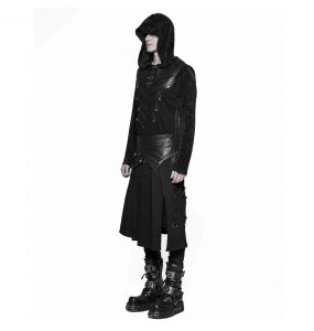 Demi-jupe Amovible Punk 'Alatheus' Noire