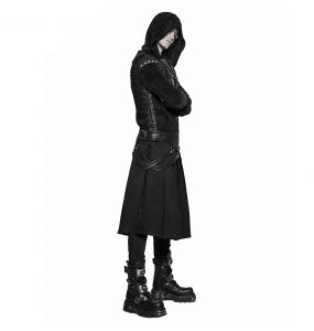 Demi-jupe Amovible Punk 'Alatheus' Noire