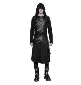 Demi-jupe Amovible Punk 'Alatheus' Noire