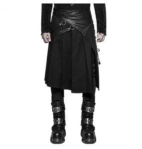 Demi-jupe Amovible Punk 'Alatheus' Noire