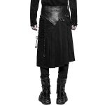 Demi-jupe Amovible Punk 'Alatheus' Noire