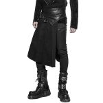 Demi-jupe Amovible Punk 'Alatheus' Noire
