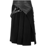 Demi-jupe Amovible Punk 'Alatheus' Noire