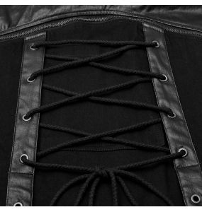 Demi-jupe Amovible Punk 'Alatheus' Noire