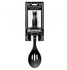 Black Cat Kitchen Slotted Spoon