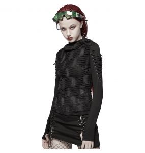 Black Hooded 'Destruction Unit' Top