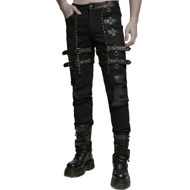 Black 'Metal Punk' Pants